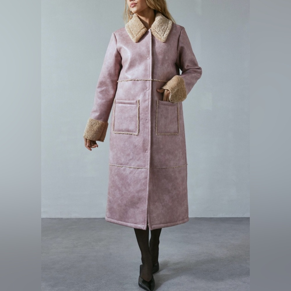 Urban Outfitters Coat Delilah Faux Fur
